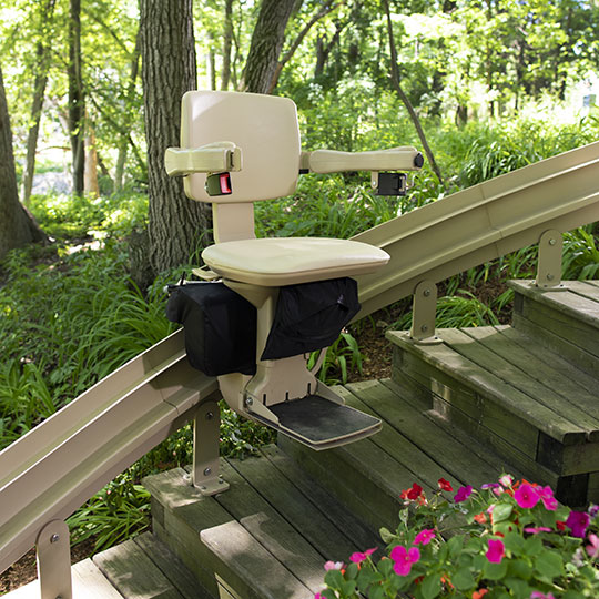 cost exterior curved stair lift chair